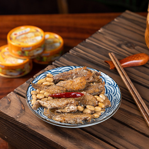 林家铺子黄花鱼罐头即食110g*4罐海鲜罐头下饭菜香酥鱼肉罐头 - 图0
