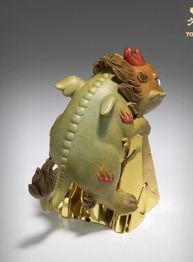 铜师傅《貔貅趴金山》客厅铜摆件