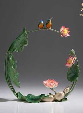 铜师傅全铜装饰品新中式客厅摆件