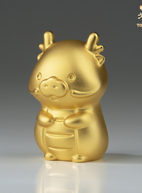 铜师傅金龙报喜桌面摆件办公书桌镇纸生肖龙礼物日常送礼可爱