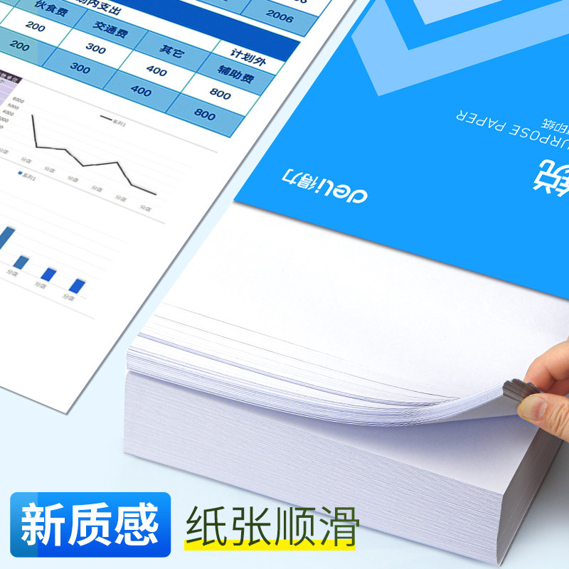 得力a4复印纸打印纸70g单包500张打印纸a4纸铭锐凯锐佳宣80g整箱多功能办公用品用纸一箱5包草稿纸白纸实惠装,淘宝优惠券,粉丝福利购,淘宝优惠卷