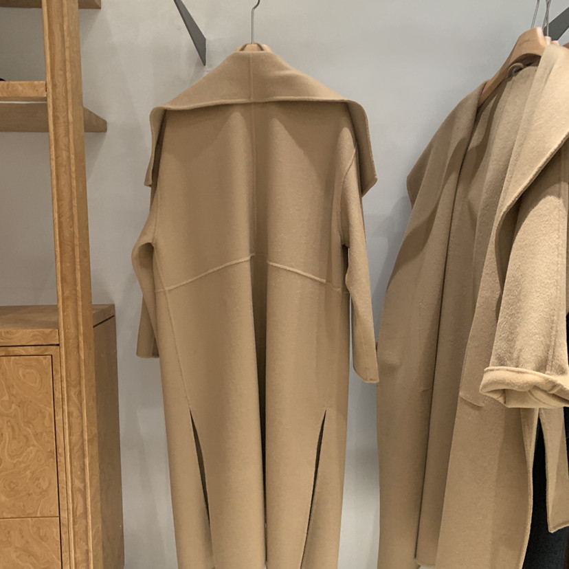 繁花冬上新法式简约翻领宽松长款羊毛外套（含92.5绵羊毛）5D7N0,淘宝优惠券,粉丝福利购,淘宝优惠卷