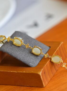 玉阅珠宝女和田玉百搭手链