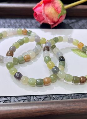天然和田玉直切多宝手串男女款
