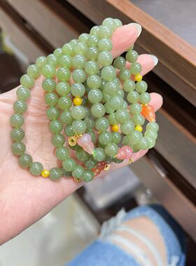 玉阅珠宝和田玉蜜蜡葫芦手串