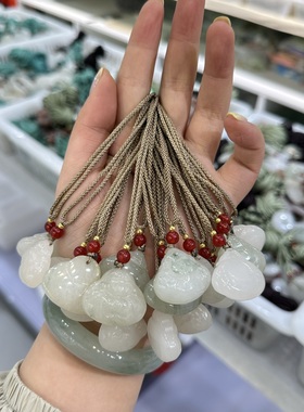 玉阅珠宝天山翠猫耳平安扣吊坠