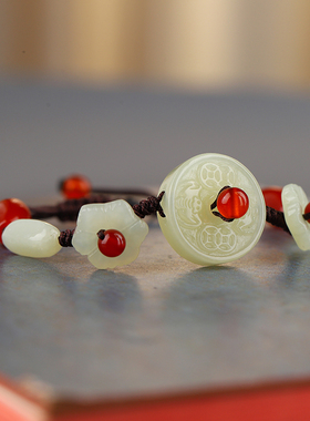 天然和田玉福在眼前手链女款