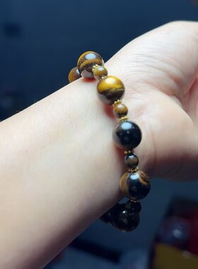 玉阅珠宝天然虎眼石转运手链