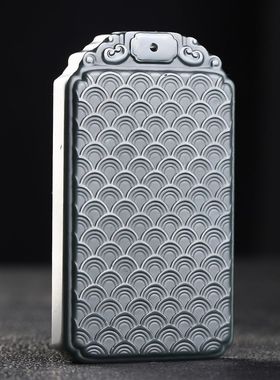 玉阅珠宝和田青玉无事牌项坠