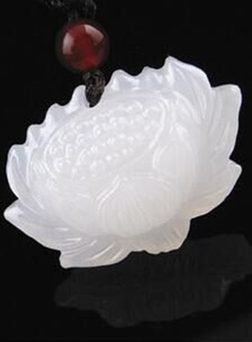 雪莲花荷花玉阅阿富汗情侣吊坠