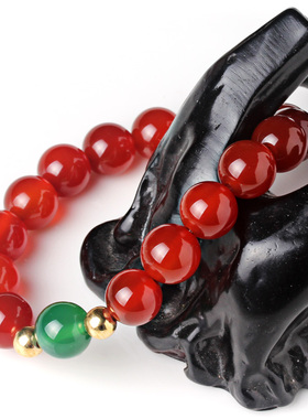 手链圆珠玉阅玛瑙民族风无情侣