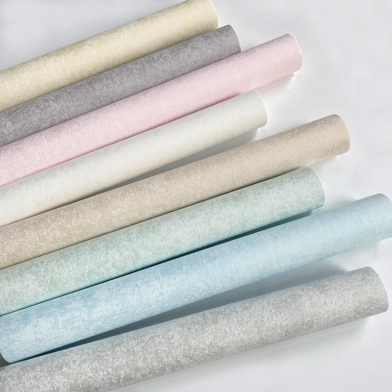 湖蓝色3D素色硅藻泥仿古墙纸 卧室客厅酒店餐厅 轻奢复古纯色壁纸,淘宝优惠券,粉丝福利购,淘宝优惠卷