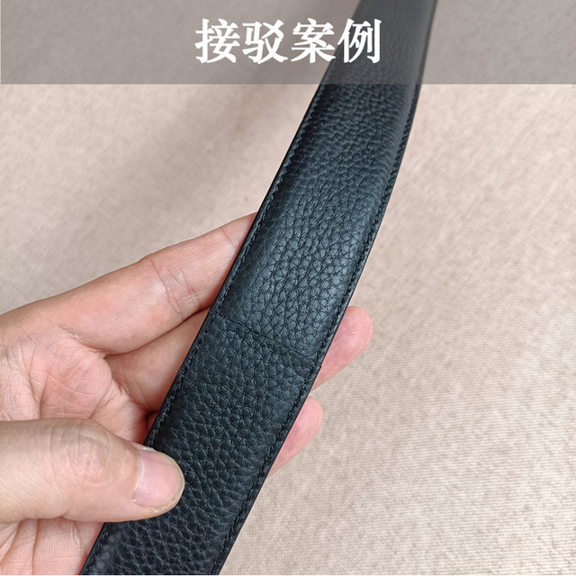 Luxury belt repair and refurbishment belt hole repair and reinforcement