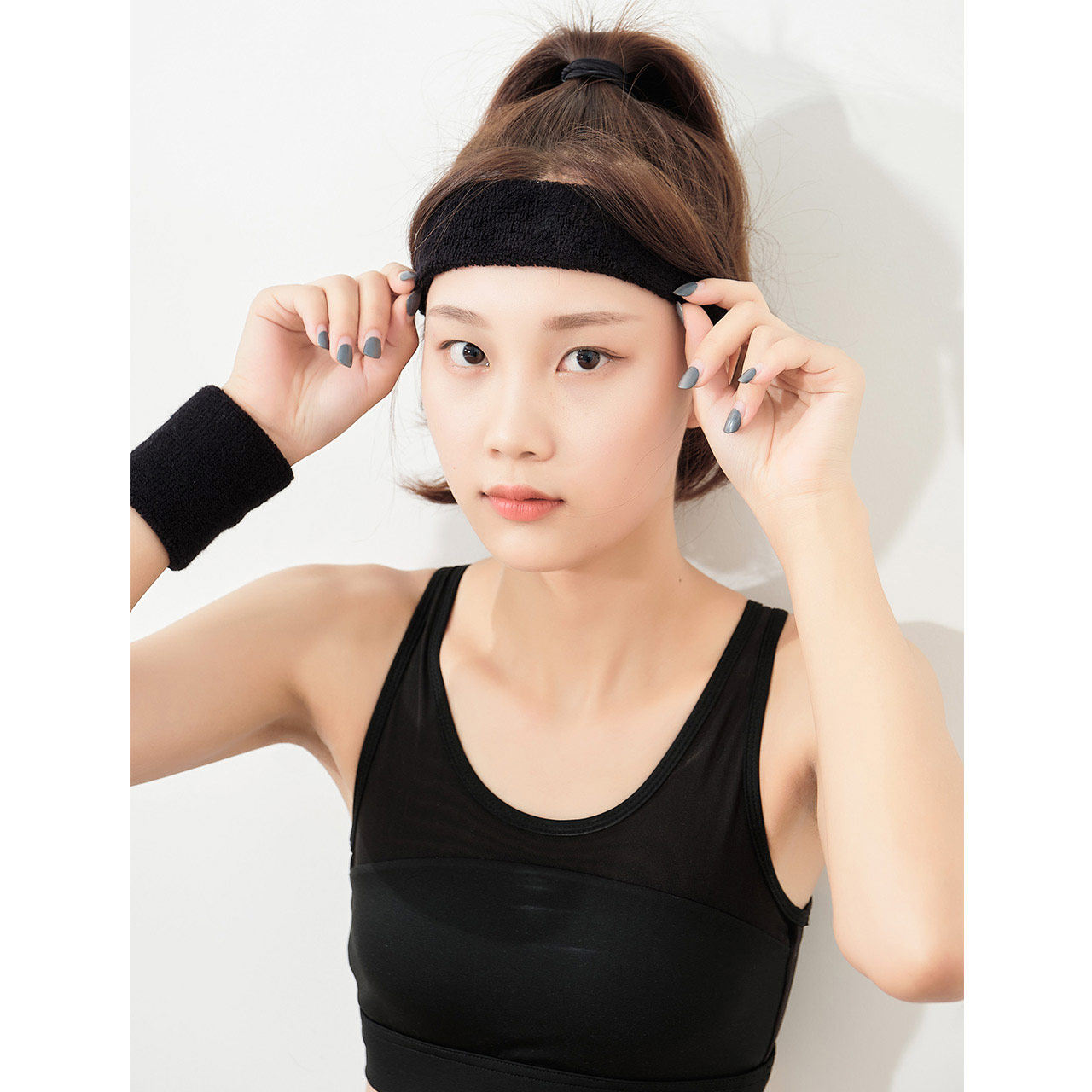 ief/爱依服运动头带跑步头戴吸汗带女健身止汗瑜伽发带头巾导汗带