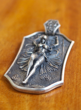 原创暗黑日本动漫小众纯银吊坠