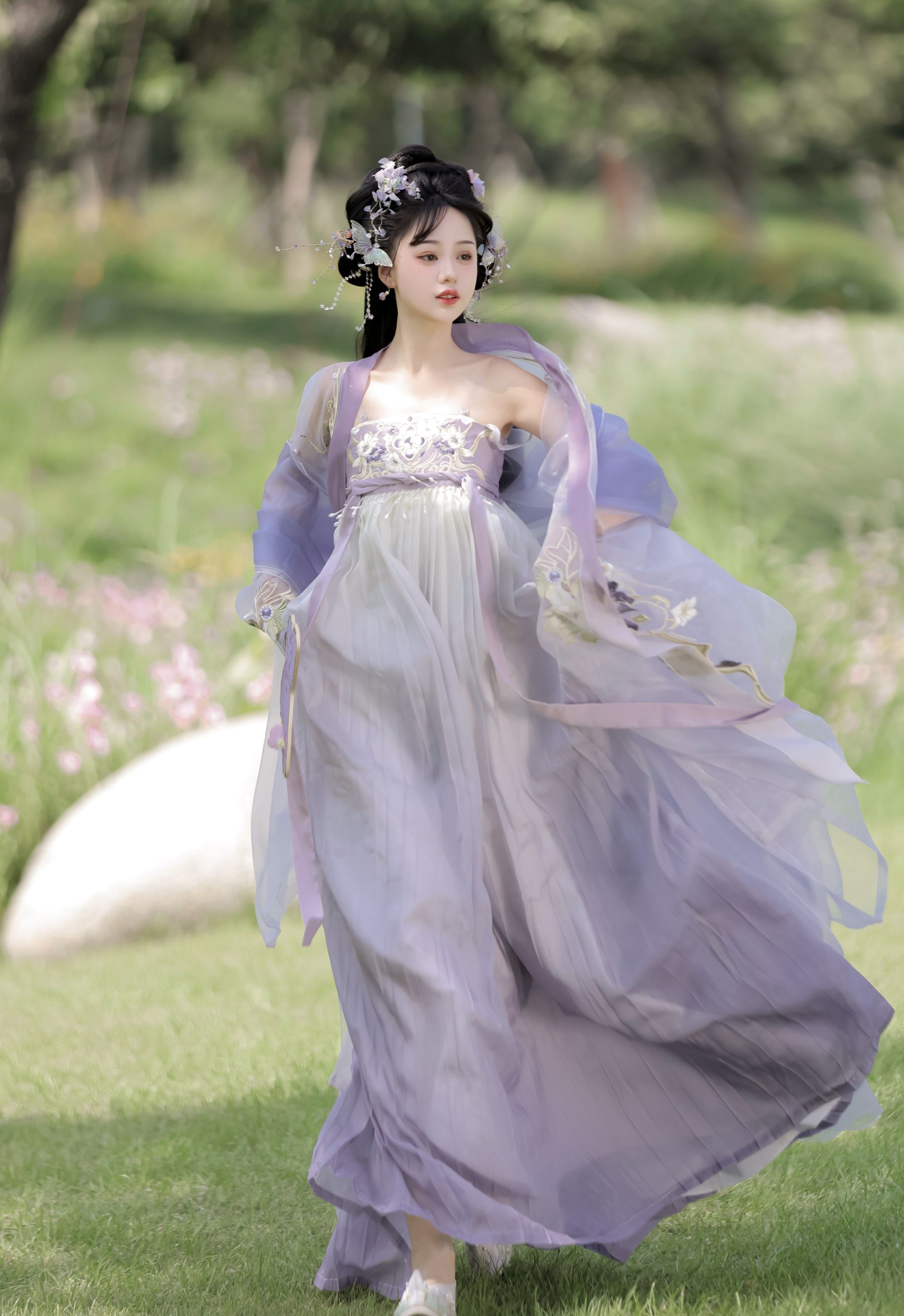 荟萃阁原创【清禾】汉服女唐制刺绣大袖衫齐胸襦裙春秋日常套装 - 图0