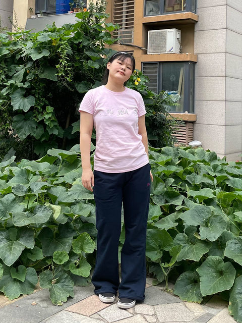 FUHUI mid-low-waist slim bell-bottom pants for women, casual hiking, comfortable and versatile long pants and sweatpants