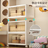 Storage box for household foldable bedroom, kitchen, bathroom plastic storage cabinet for movable multi-layer storage without installation