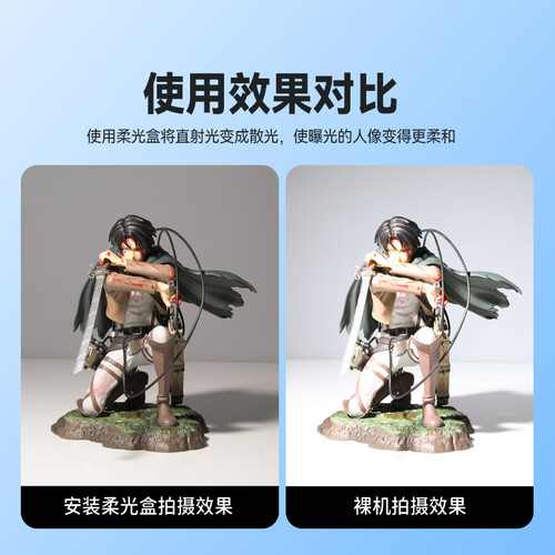 神牛机顶灯柔光盒柔光箱便携柔光罩TT520/V860/850II/V1/TT350/685二代三代 AD100/IM20 22 30 IA32 Junior - 图2