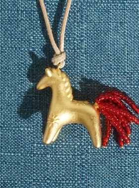 洞天TONETALE小马桑尼长项链女趣味设计感吊坠匠心秋冬抽拉毛衣链