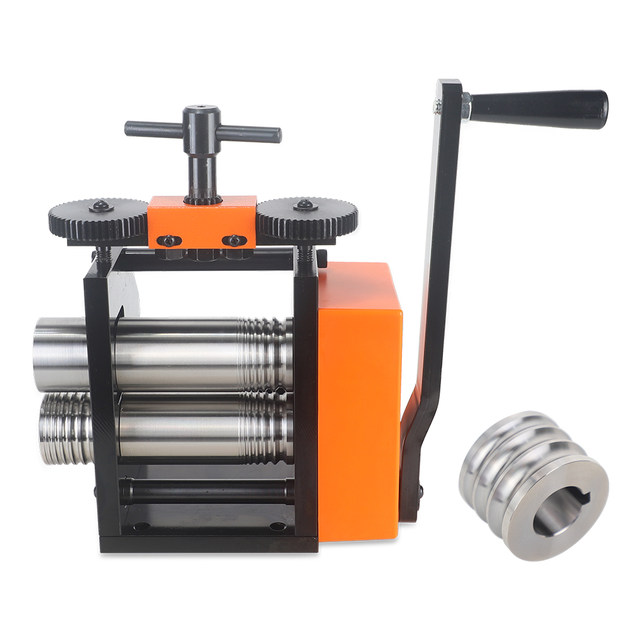 Small hand-cranked tablet press for gold and silver
