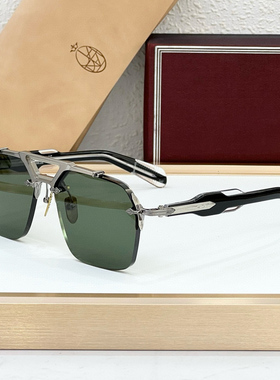 跨境JACQUES JMM SILVERTON纯钛半框太阳镜男女款防紫外线墨镜