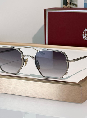 JMM MARBOT八角形双线镜圈100%β钛架双梁飞行员太阳镜墨镜男女