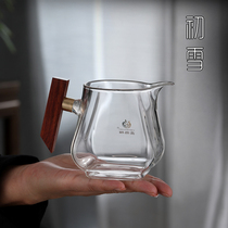 Japan-style Quadrilateral Fair Cup Glass High-end Sub-Tea Cup With Handle Kongfu Tea Set Tea Set Group Home Teaver