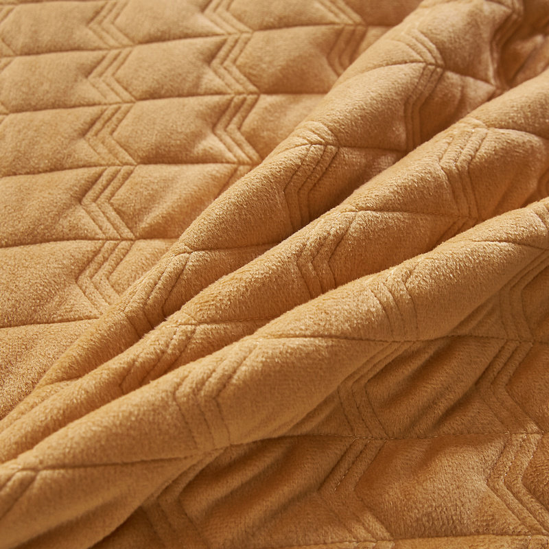 秋冬保暖水晶绒夹棉床罩单件珊瑚绒加厚床裙三件套纯色毛绒床套罩,淘宝优惠券,粉丝福利购,淘宝优惠卷