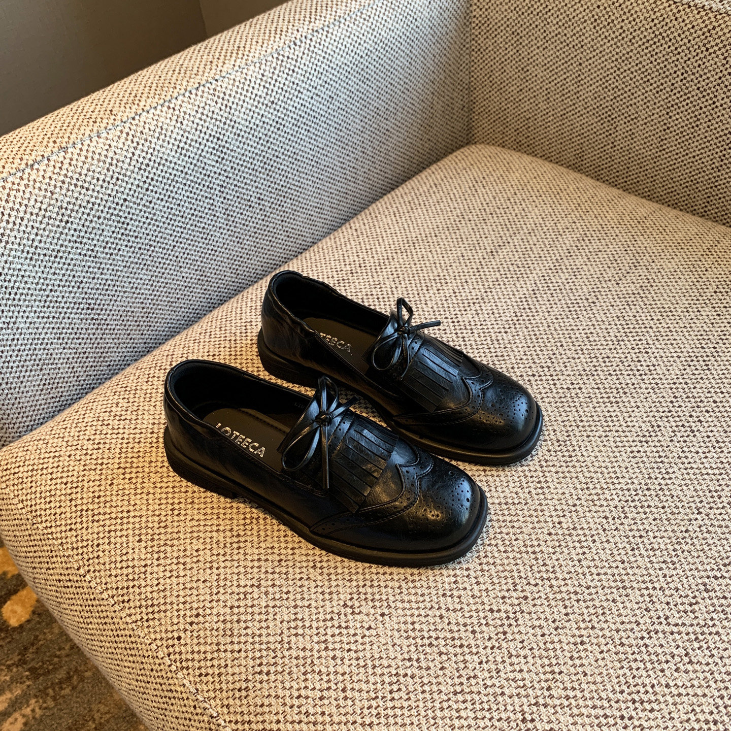 【TFM】2026新款英伦风布洛克鞋女复古流苏蝴蝶结平底小皮鞋单鞋,淘宝优惠券,粉丝福利购,淘宝优惠卷