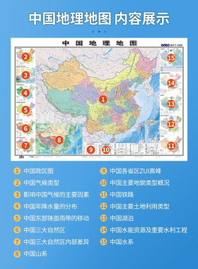新版学生专用中国世界地图1米