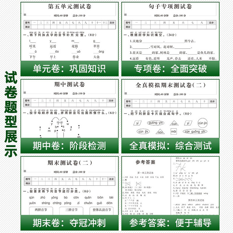 小学六年级上册试卷测试卷全套人教版语文数学英语同步练习题6年级下学期语数英单元考试卷子期中期末复习期末冲刺100分模拟考试卷