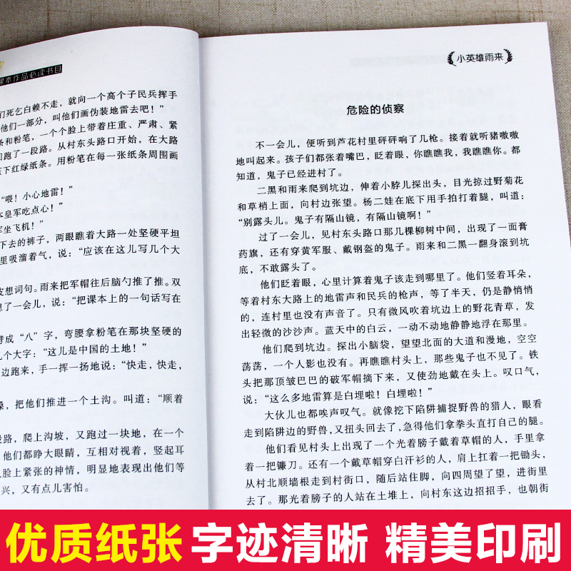 四年级下册课外书必读经典书目语文课本作家作品系列小英雄雨来管桦著海的女儿宝葫芦的秘密张天翼白桦繁星春水记金华的双龙洞