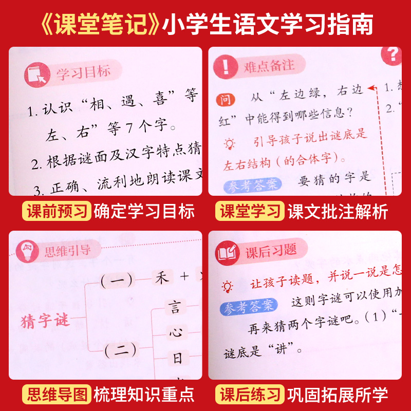 四年级下册语文课堂笔记 课前预习单二年级下一34三五六年级人教版部编版正版2022春 小学生三年老师推荐课后复习人民教育出版社 - 图2