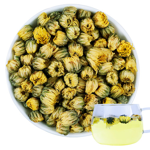 菊花茶桐乡特胎菊王头采级去正宗非杭白菊贡菊花茶300g罐装新火花 - 图0