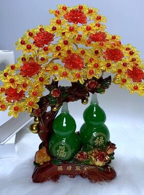 手工串珠发财树材料包葫芦双全玉白菜招财树工艺品