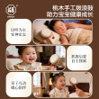纯桃木羊皮拨浪鼓和黄铜哗啦棒新生婴儿宝宝老式纯手工可啃咬玩具