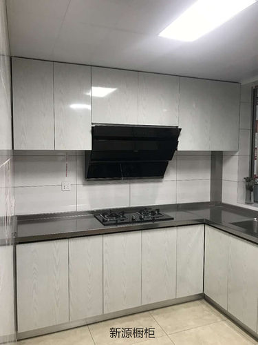 上海不锈钢整体橱柜定做  加厚304不锈钢实心不锈钢台面定制。 - 图0