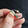 999 Pure Gold Copper Coin Ring Women's Fine Model Zodiac Year Red Rope Ring Women's Extremely Fine Braided Rope Ring