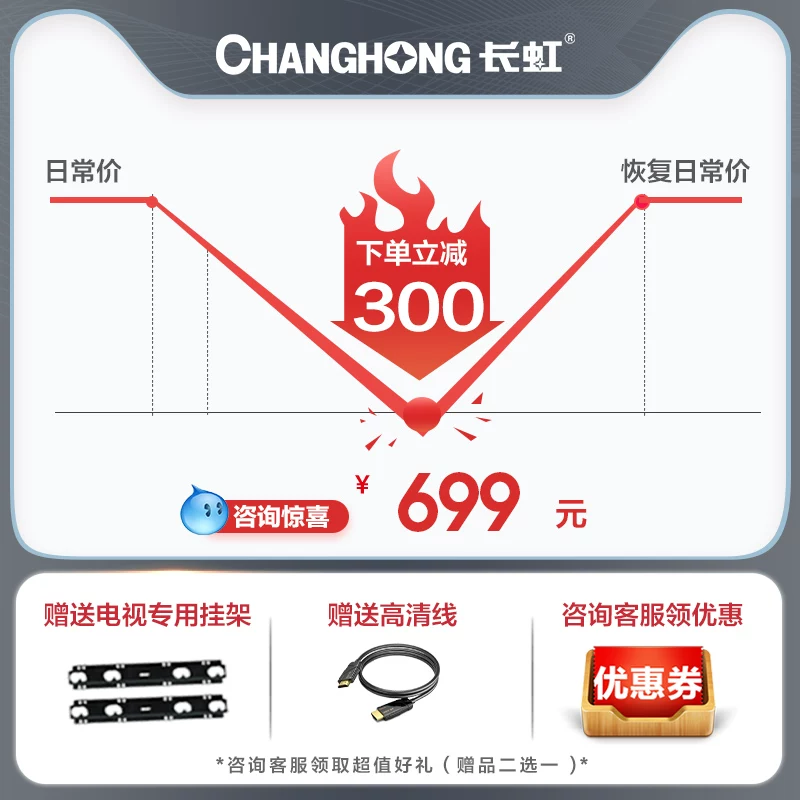 Телевизор Changhong 32-дюйма 32D4PF HD ультратонкий полноэкранный сетевой смарт планшет LCD телевизор