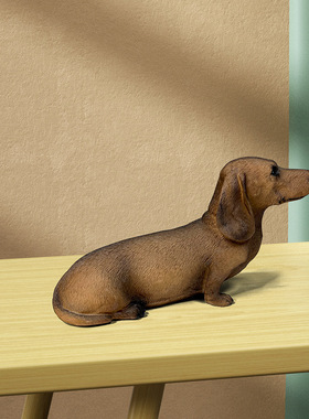 2024新款创意腊肠狗树脂工艺品制品摆件家居客厅装饰品动物装饰