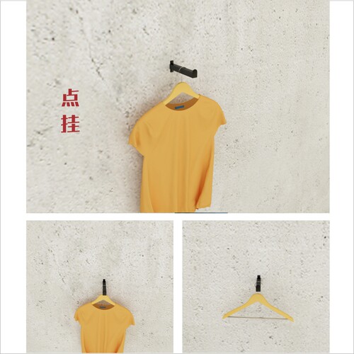 上墙式服装店展示架女装服装陈列架男装挂衣架商用壁挂式晾衣货架 - 图3