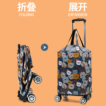 Aluminum alloy Home Divine Instrumental Buy Vegetable Caravan Universal Wheels Folding Portable Small Pulling Car Light Shopping Cart Handcart Cart