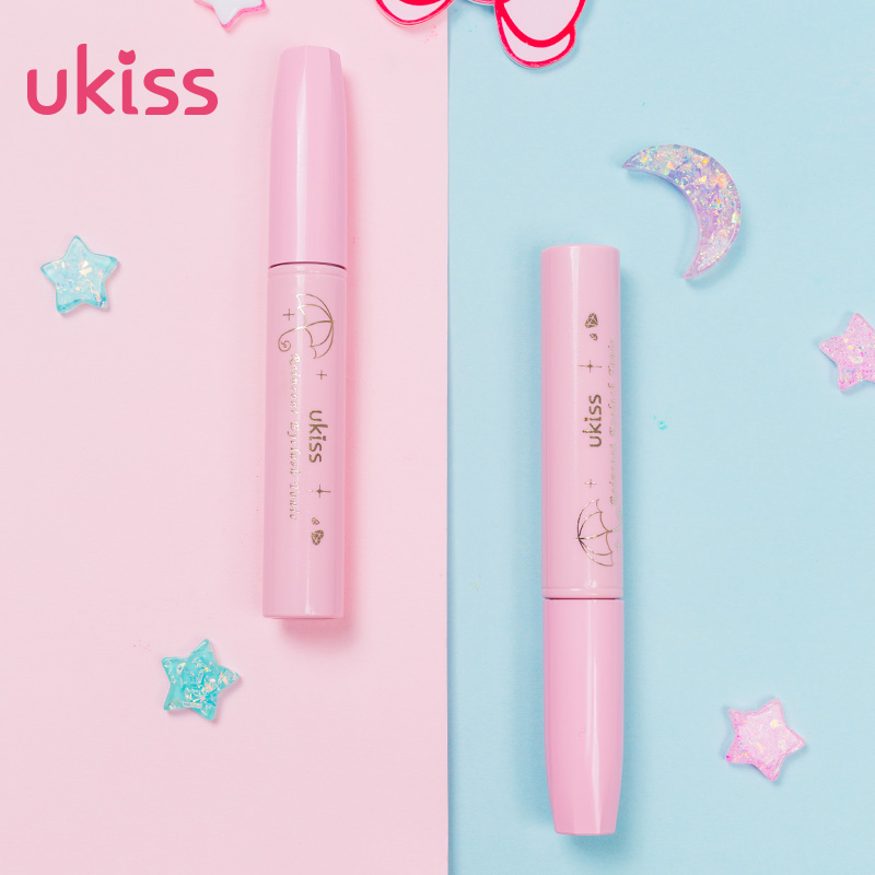 夏悦化妆品专营店UKISS悠珂思睫毛膏定型液睫毛雨衣防水防汗纤长卷翘滋养不晕染透2