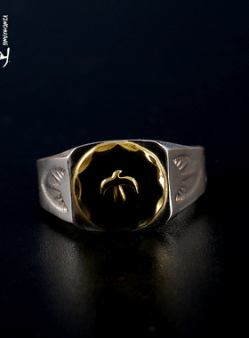 高桥吾郎925银情侣复古戒指