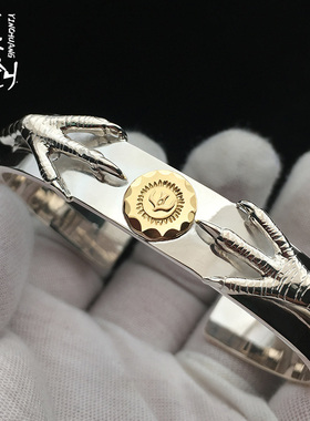 鹫见太郎鹰爪纯银情侣开口手环