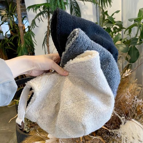 日本ca4la李兰迪同款羊羔毛护耳飞行帽子男秋冬百搭保暖雷锋帽女 - 图2