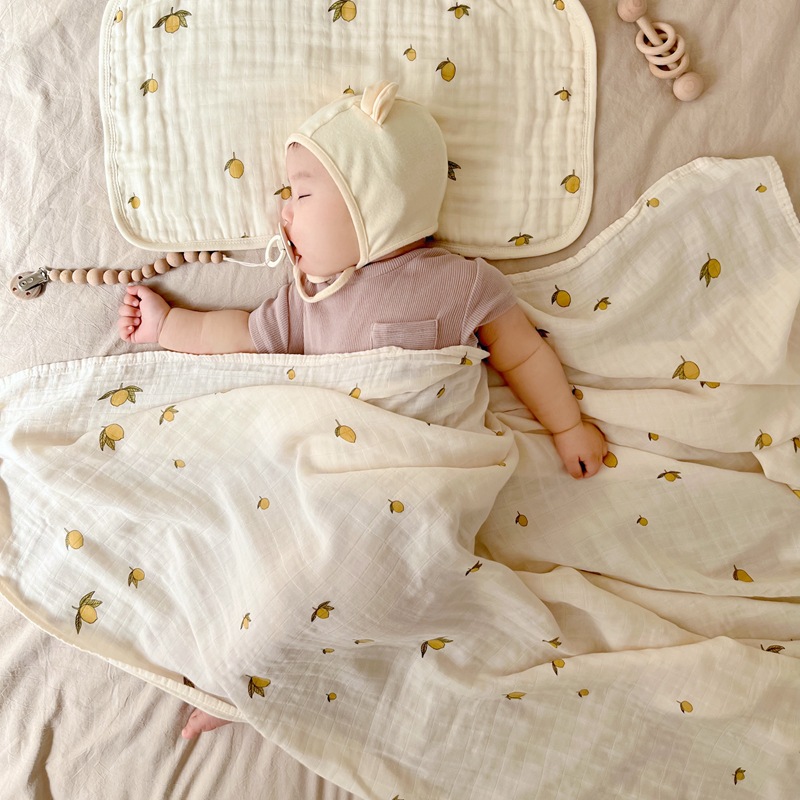 新生儿夏季抱被抱毯婴儿超薄纯棉纱布产房包巾宝宝柔软夏凉毯浴巾-图1