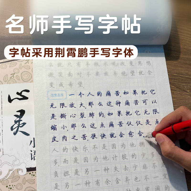 墨点字帖成人楷书心灵小语美文荆霄鹏正楷体钢硬笔临摹练字本字帖成人练字板楷书硬笔临摹描红钢笔练字帖练字 - 图3