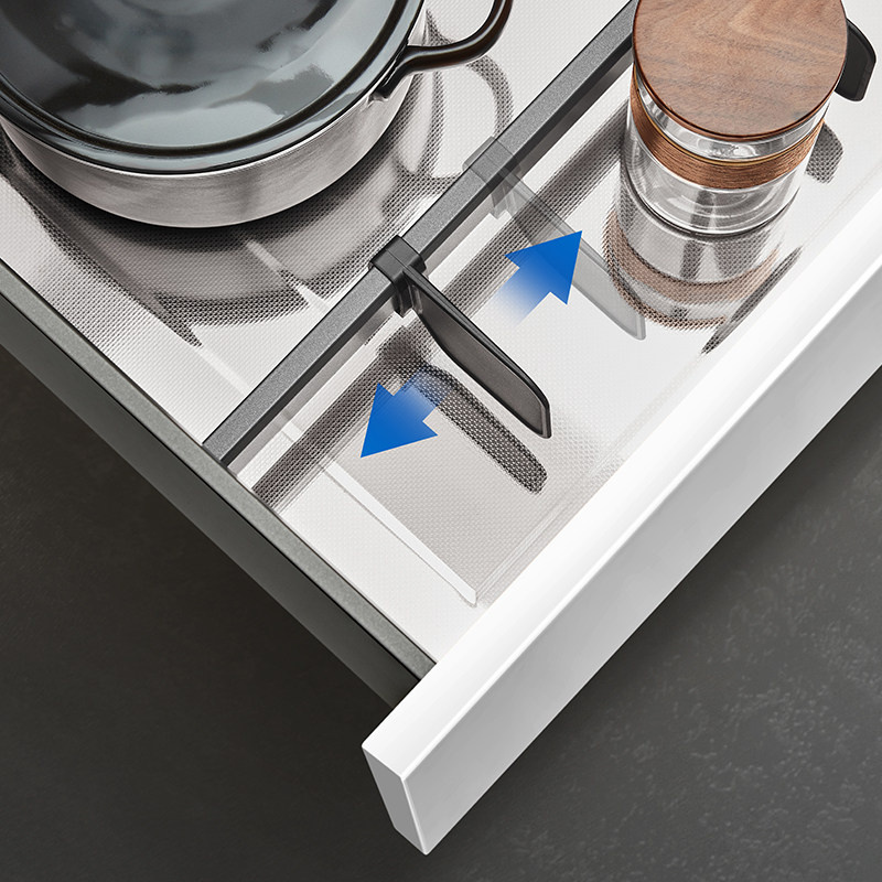 悍高希勒4.0厨房橱柜拉篮抽屉式双层碗碟篮置物架太空铝调味篮,淘宝优惠券,粉丝福利购,淘宝优惠卷